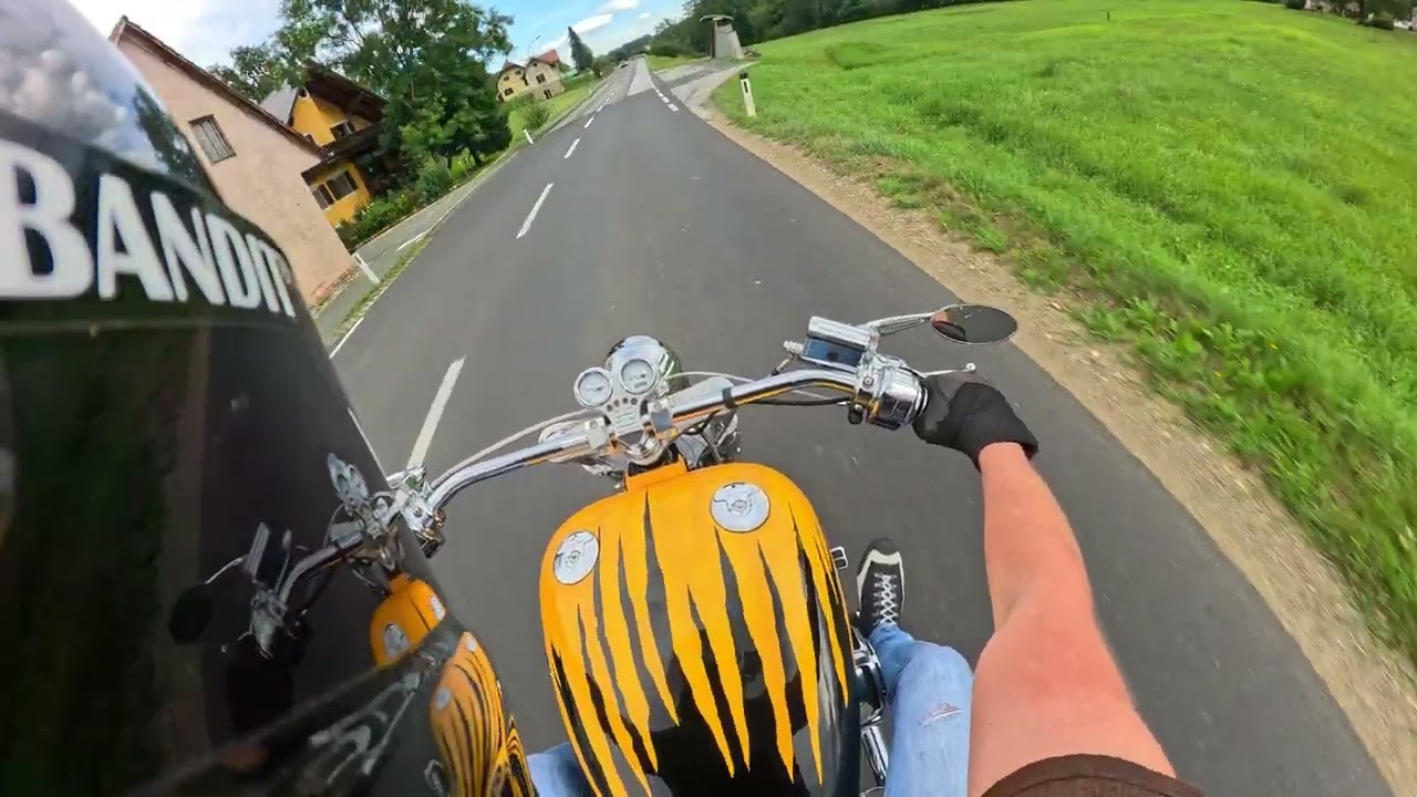 HARLEY EVO RIDE | VANCE & HINES BIG RADIUS | LOUD STRAIGHT PIPED HARLEY | EVO SOUND