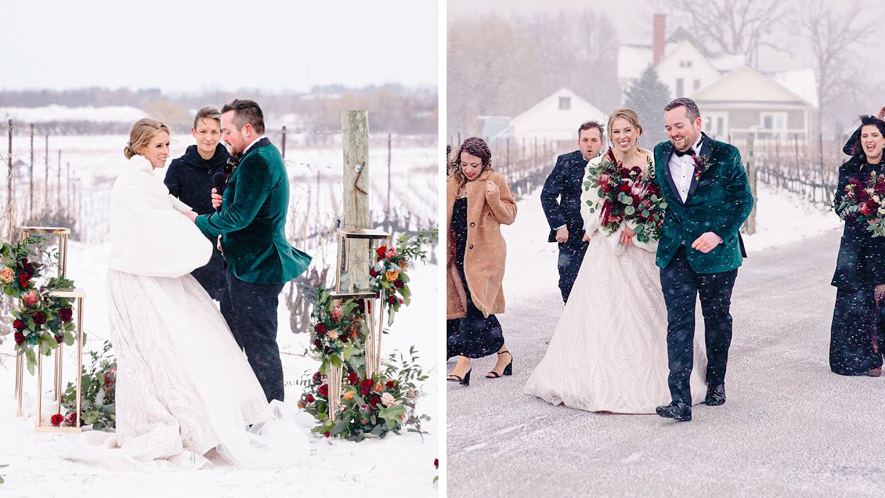 Getting Married in a Snow Storm ❄️ | Winter Wedding in Canada | Ravine Vineyard Estate Winery