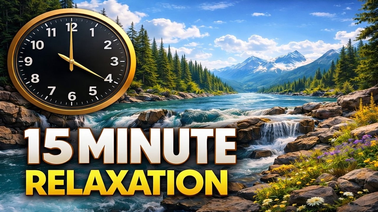 15 Minutes Peaceful River Sound 🌊 | Relaxing Water Flow for Deep Sleep & Stress Relief