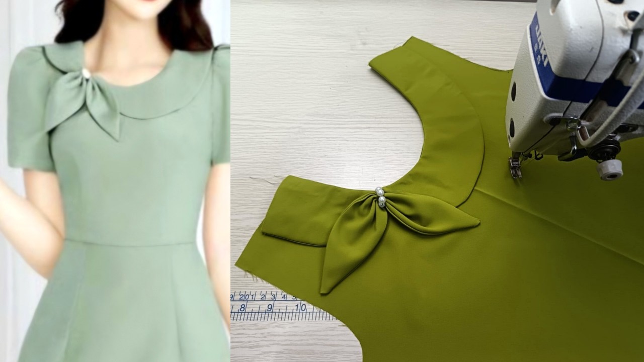 Beautiful Blouse Neck Design | Easy Collar Cutting and Stitching for Beginners