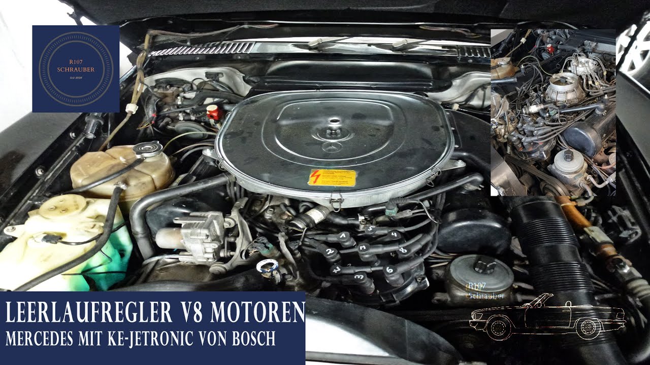 Mercedes Benz SL - Leerlaufregler der KE-Jetronic prüfen-V8 Motoren W126 R107-Oldtimer Restauration