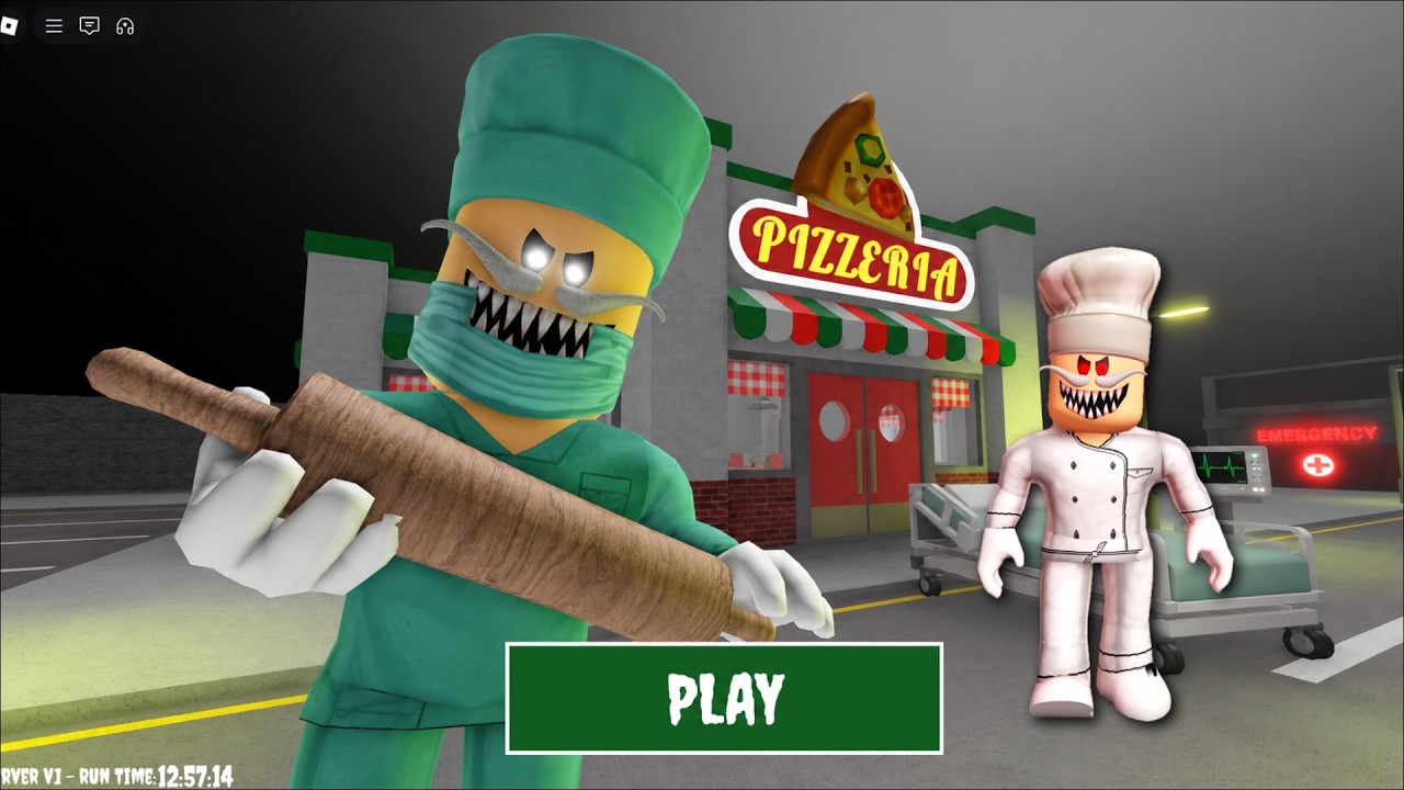 HOSPITAL PAPA PIZZA PIZZERIA NEW OBBY New Skin Unlocked Use All Items Roblox Story Full Escape Run!