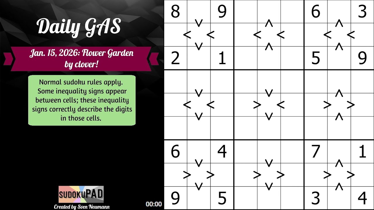Daily Sudoku - 15 January 2026