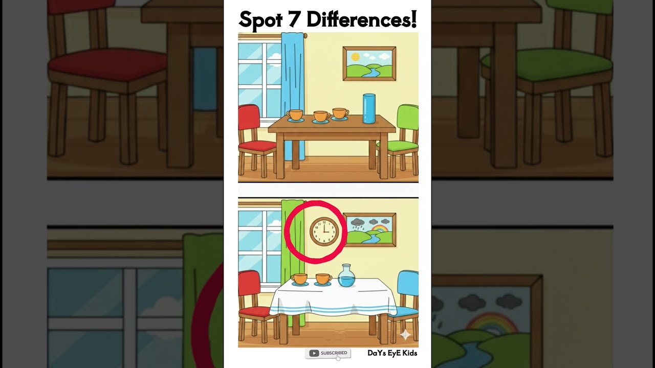Игра &laquo;Найди отличия&raquo; 👀 | Детская головоломка | DaYs Eye Kids #dayseyekids #english #learning