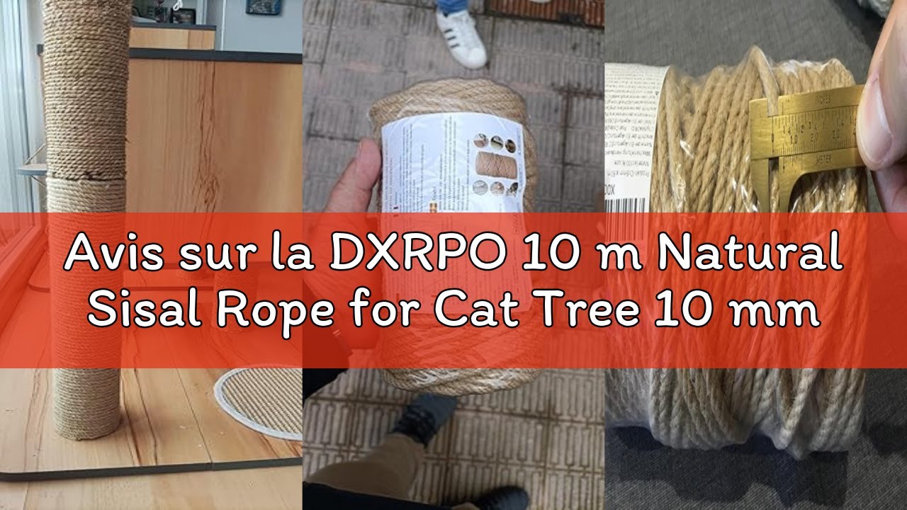 Avis sur la DXRPO 10 m Natural Sisal Rope for Cat Tree 10 mm Cat Scratching Post Accessory for Cat H