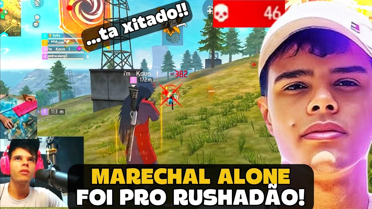 MARECHAL FOI PRO RUSHADÃO E LIMPOU O MAPA TODO NA RANK! FREE FIRE - MARECHAL HIGHLIGHTS