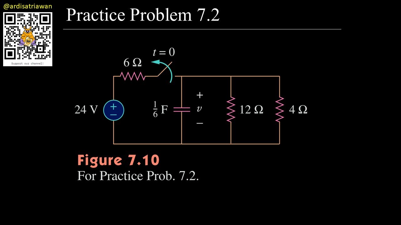 Practice Problem 7.2 Fundamental of Electric Circuits (Sadiku) 5th Ed - RC Circuit Analysis