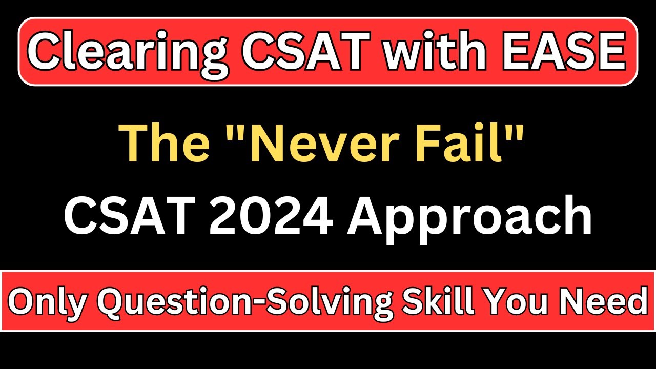 CSAT 2024: Get Qualifying Marks *GUARANTEED* with this Approach