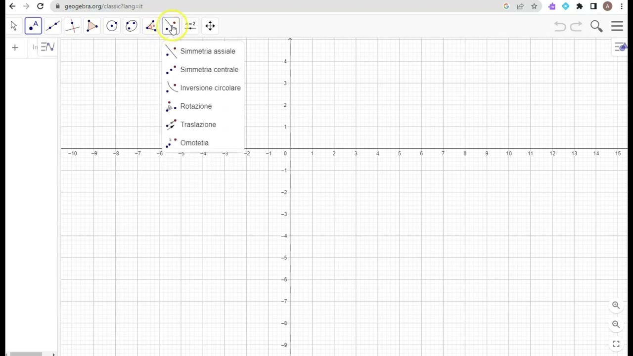 Geogebra online   Gli strumenti
