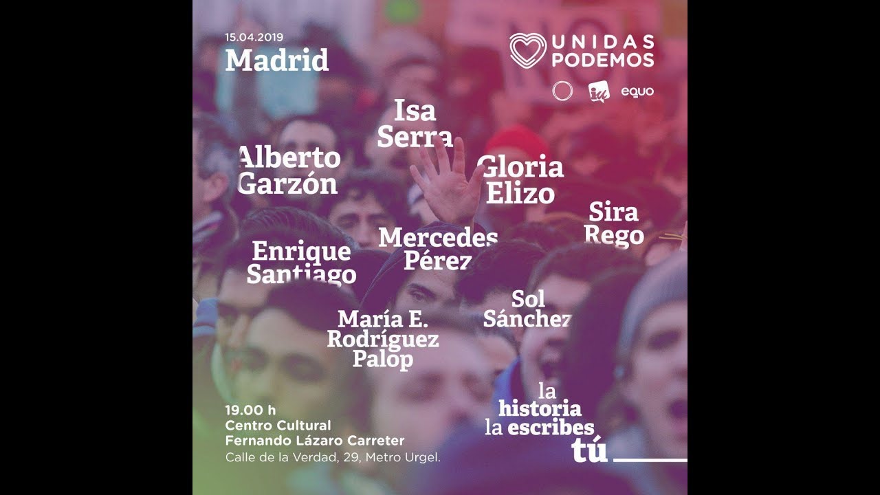 Acto de campa&ntilde;a de Unidas Podemos en Madrid