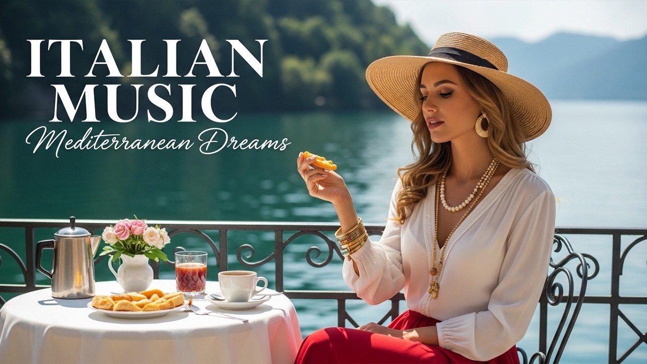 🎶 Italian Vibes & Mediterranean Music 🎶 1+ Hours Scenic Amalfi Coast & Lake Como Relaxation 2K