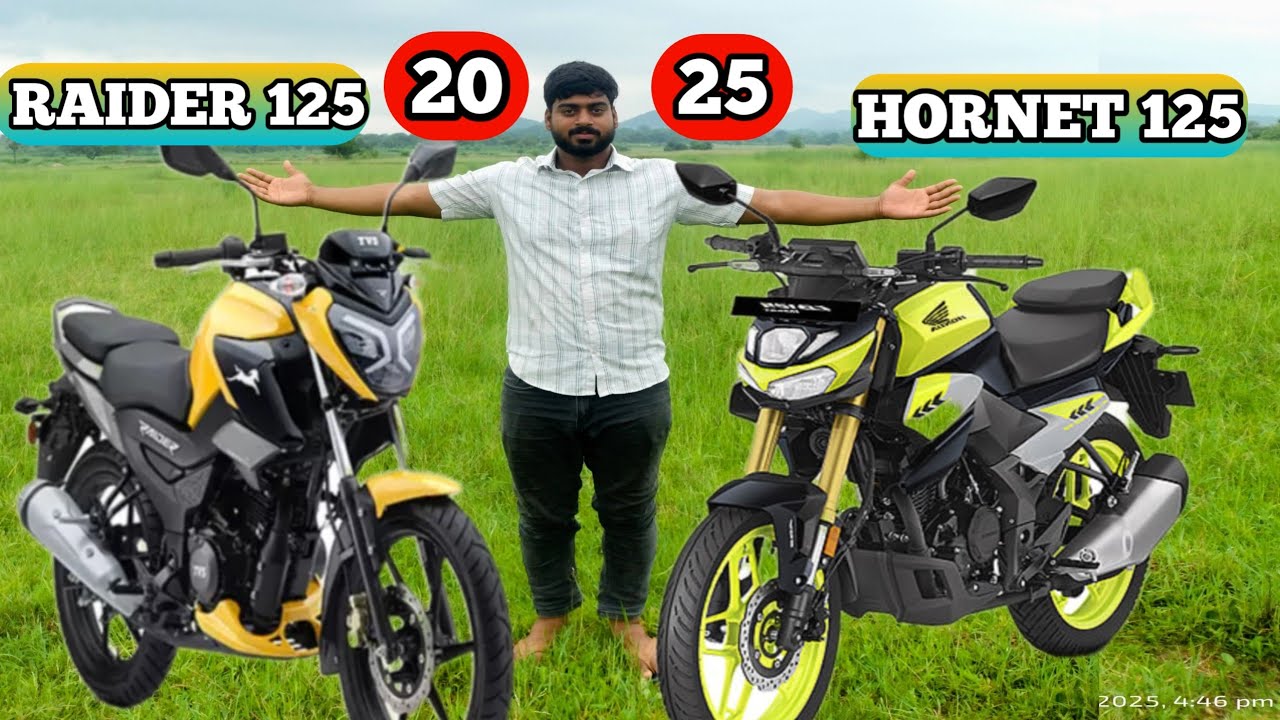 2025 Honda Hornet 125 vs TVS Raider 125 💥 Full Comparison | Mileage, Power, Top Speed & Comfort Test
