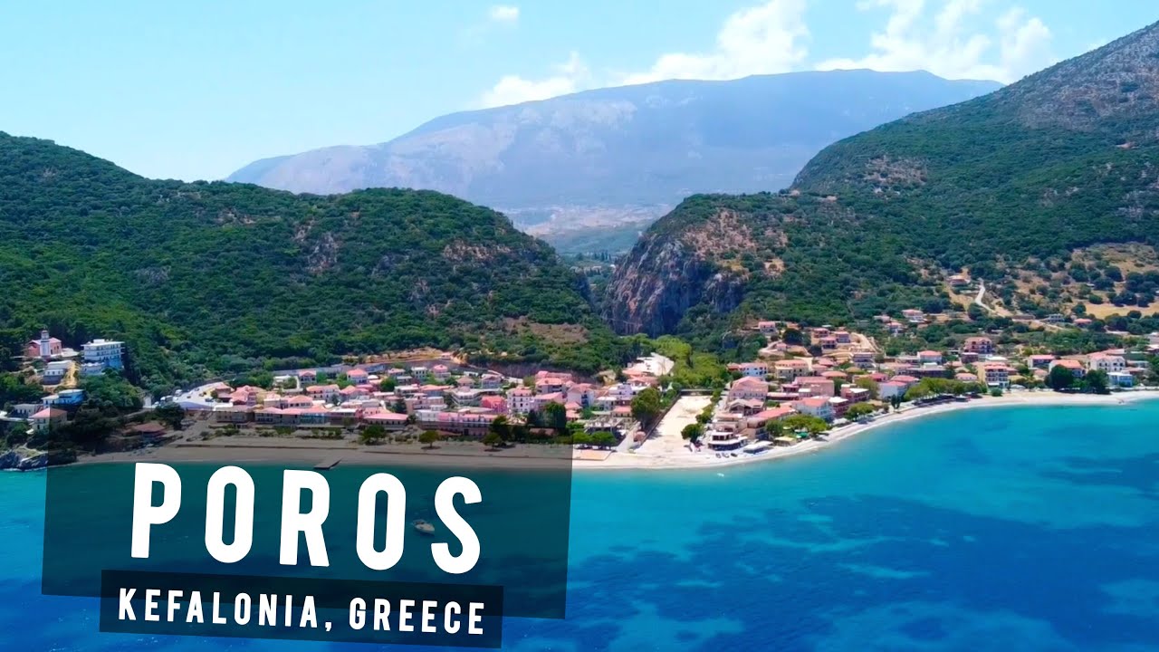 Poros by drone, Kefalonia, Ionian Islands | GREECE 🇬🇷