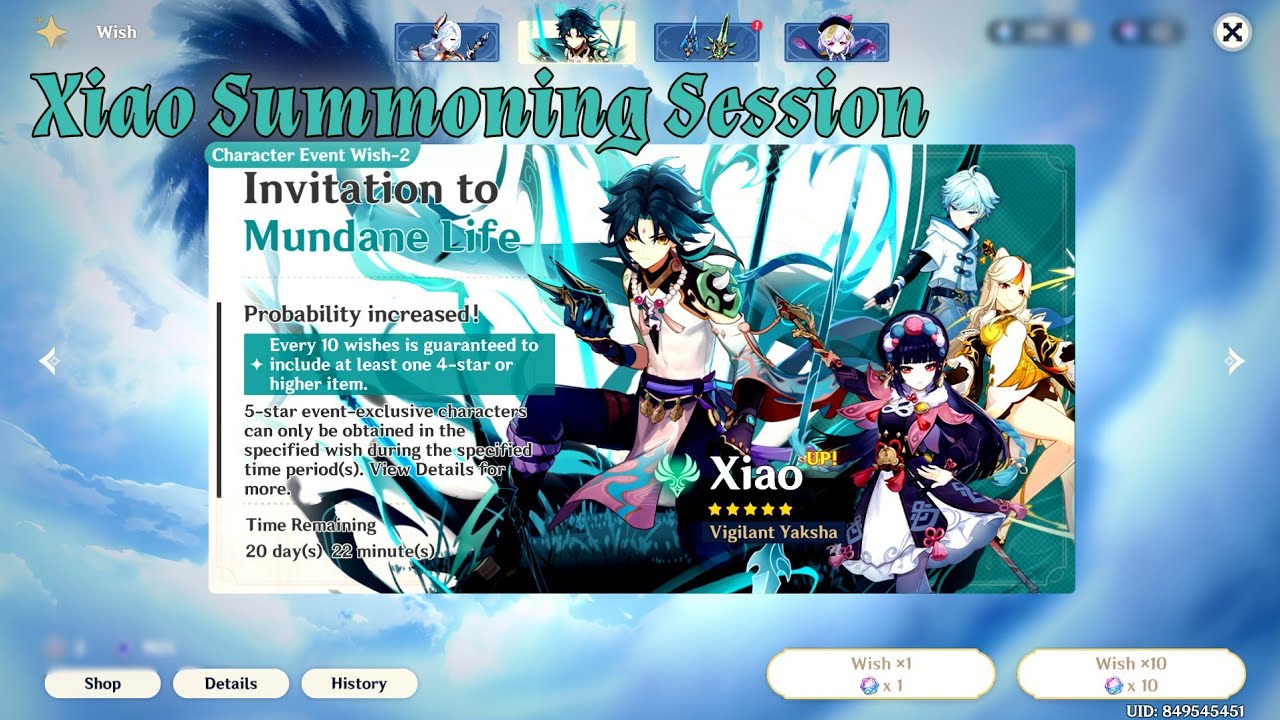 Xiao Summoning Session // First Video