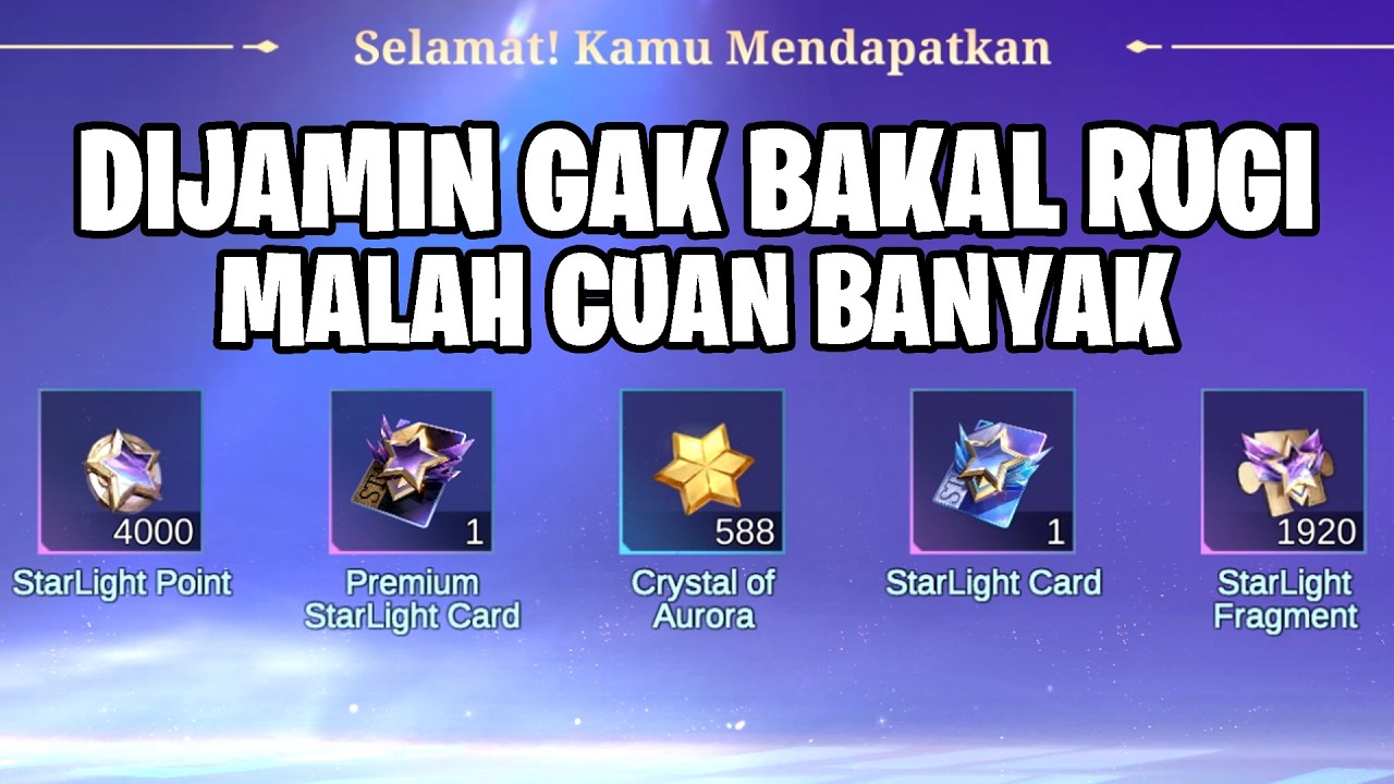 DIJAMIN TIDAK BAKAL RUGI - GACHA BRUTAL STARLIGHT MARET FREYA MALAH CUAN BANYAK! MOBILE LEGENDS