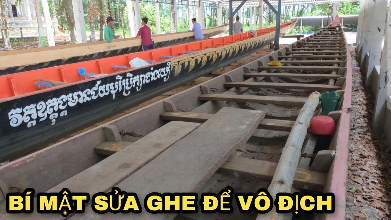 Bí Mật Sửa Ghe Ngo Để Vô Địch – Chùa Ngan Dừa | Secret Repair of the Ngo Boat for Victory