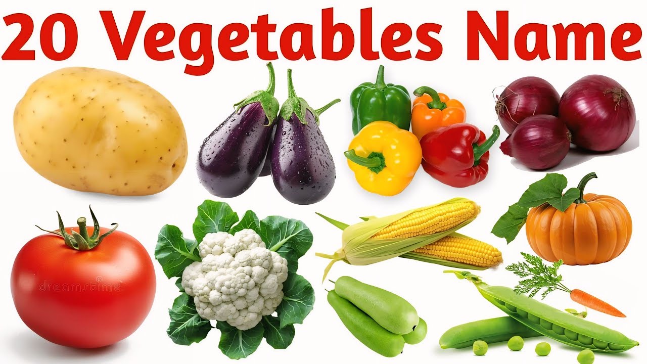 बच्चों के लिए सब्जियों के नाम Learn 20 Vegetable Names for Kids with Pictures and Fun Learning 