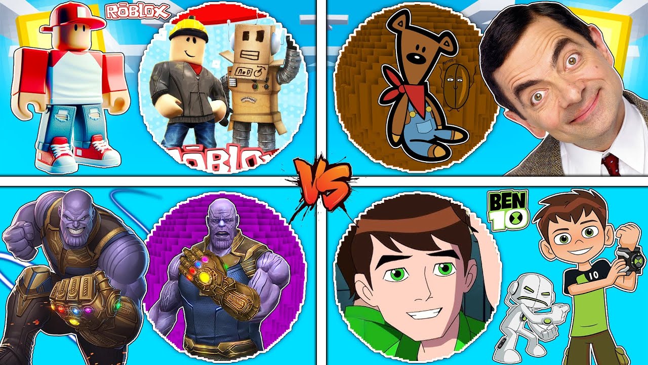 فلم ماين كرافت : كوكب منطاد عائلة مستر بين ضد بن تن ضد روبلوكس ضد ثانوس !!؟ 🔥😱