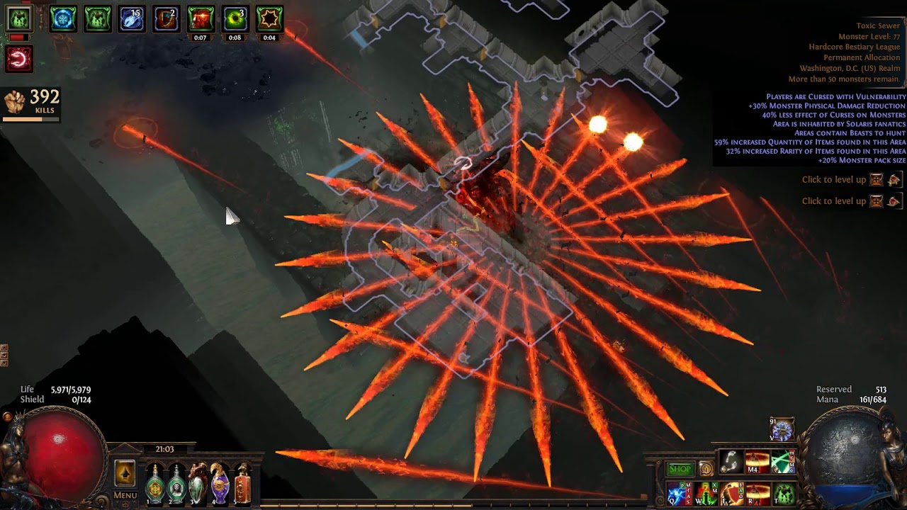 Lightning Strike / Blade Flurry Gladiator [3.2 bestiary HC] T10 Toxic Sewer
