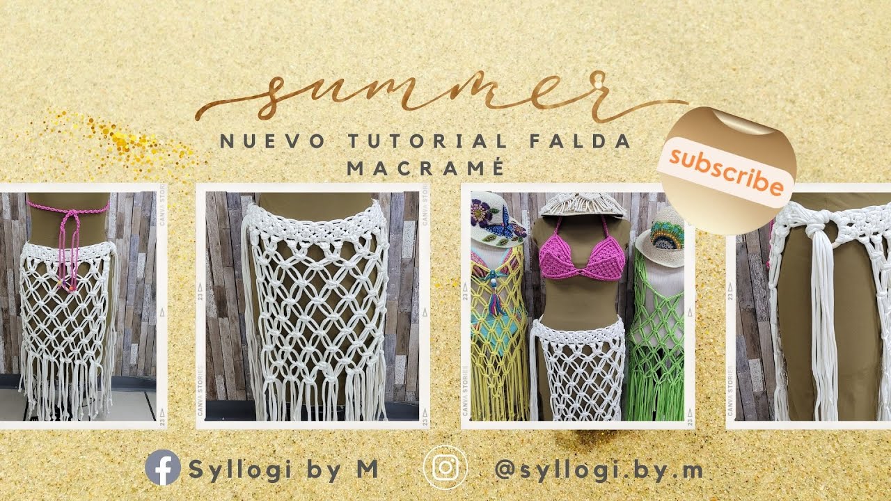 Tutorial Falda  o Pareo en Macrame