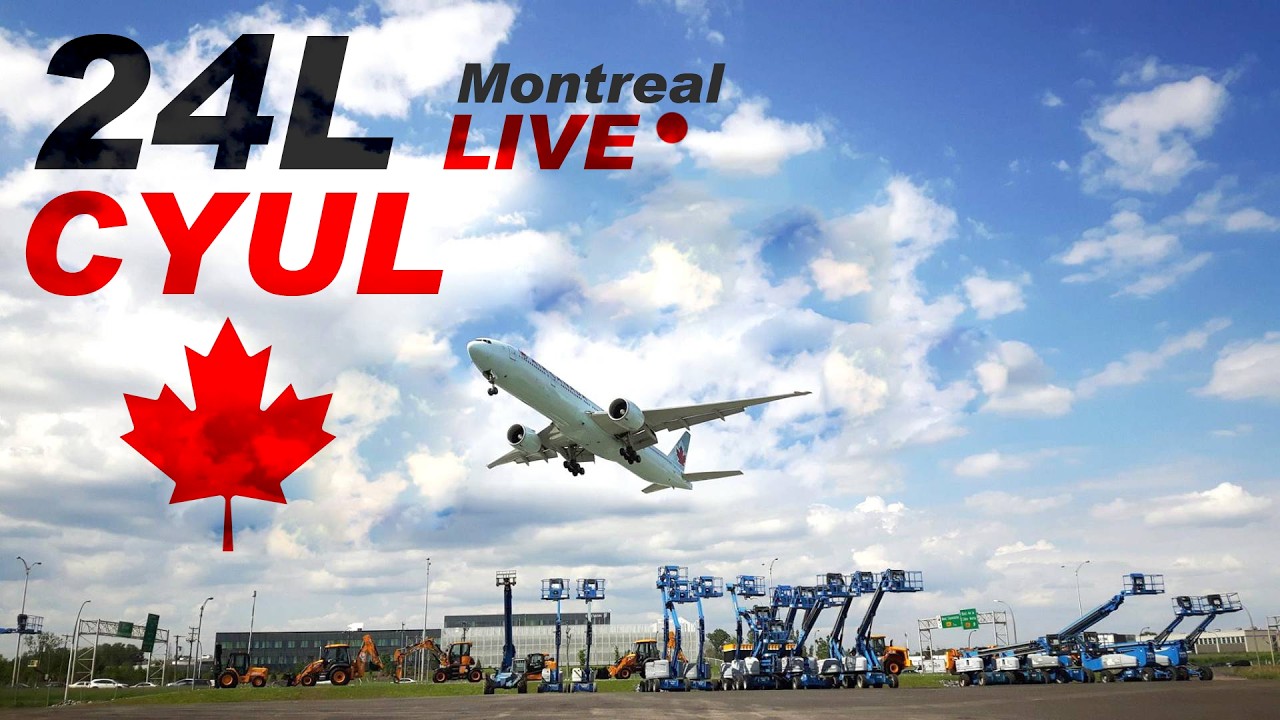 LIVE Montreal Trudeau Airport CYUL 24/7 Webcam Runway 24L