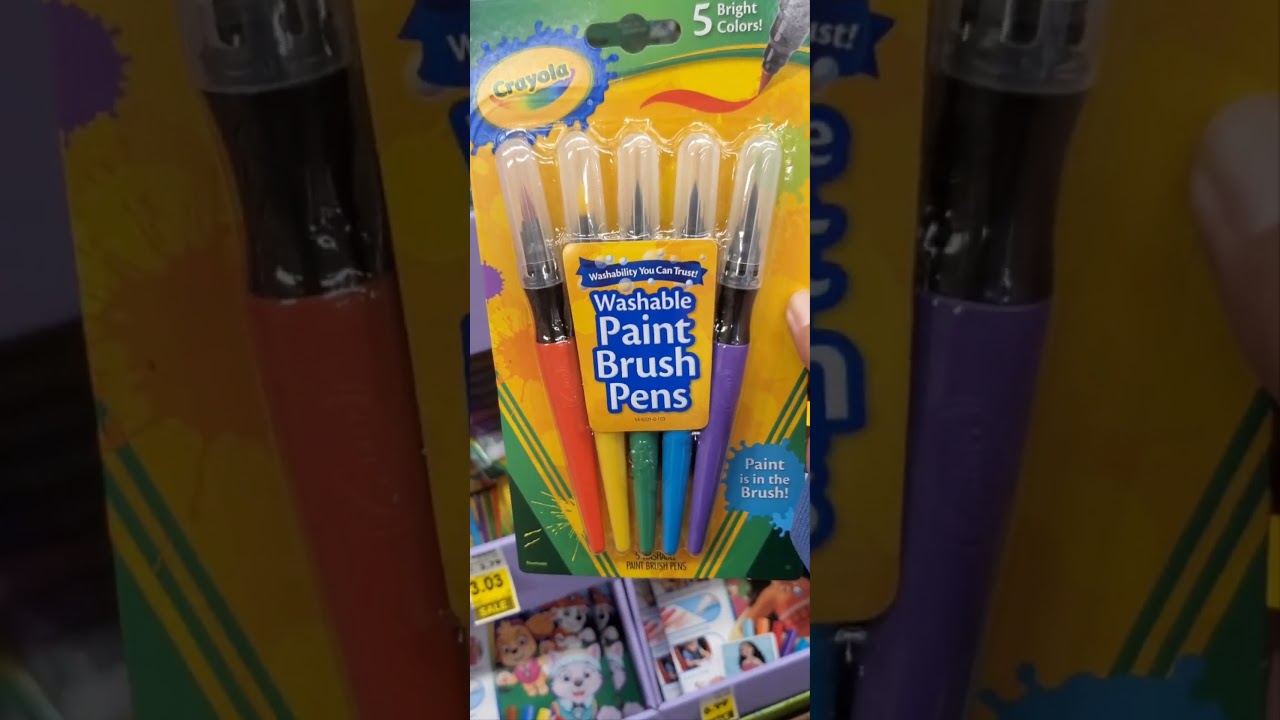 Crayola Washable Paint Brush Pens #satisfying #shorts #amazing #hack #yearofyou #kids