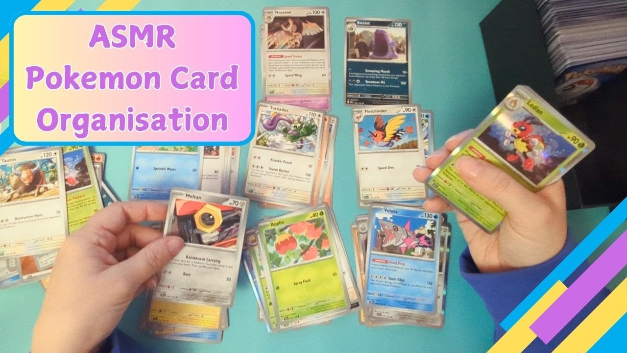 ASMR Updating My Pokedex Collection! Pokemon Card Organisation