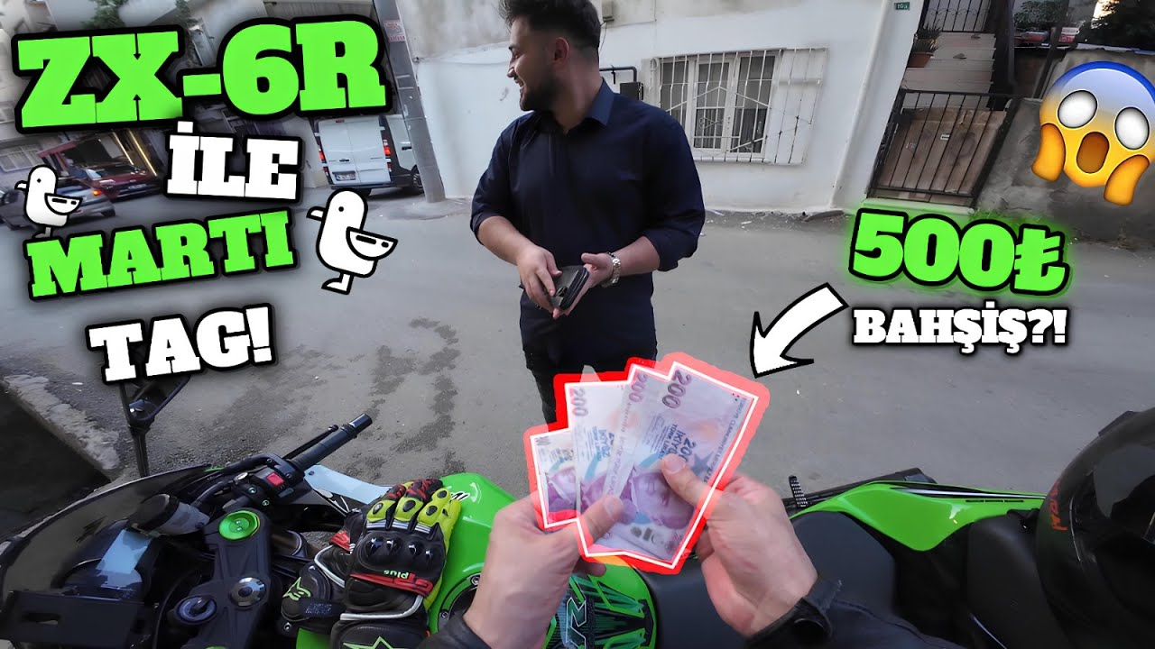 KAWASAKİ ZX6R İLE MARTI TAG YAPTIM l TAKİP&Ccedil;İMLE KARŞILAŞTIM ! #motovlog #54