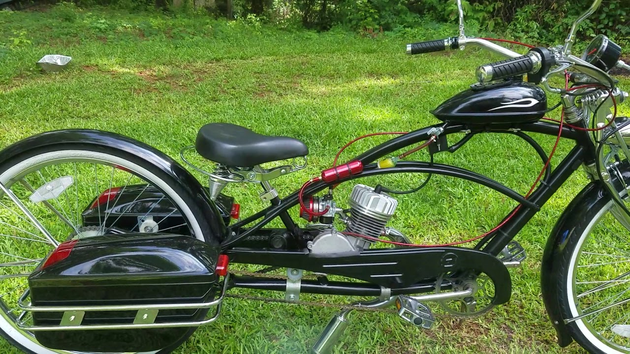 Stretch motorized bicycle. 704