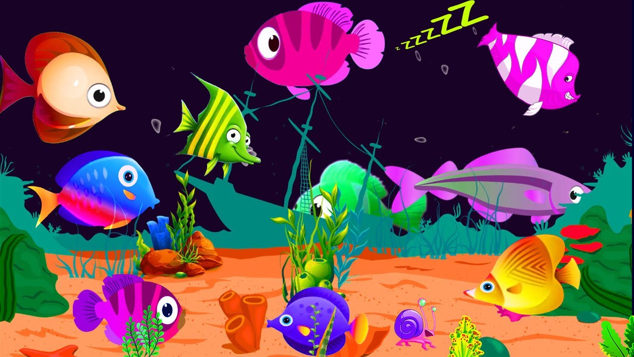 fish lMozart & Brahms Lullabies🐡Sleep Instantly in 3 Minutes 🐠 Undersea Animation 💤Fish Lullaby #111