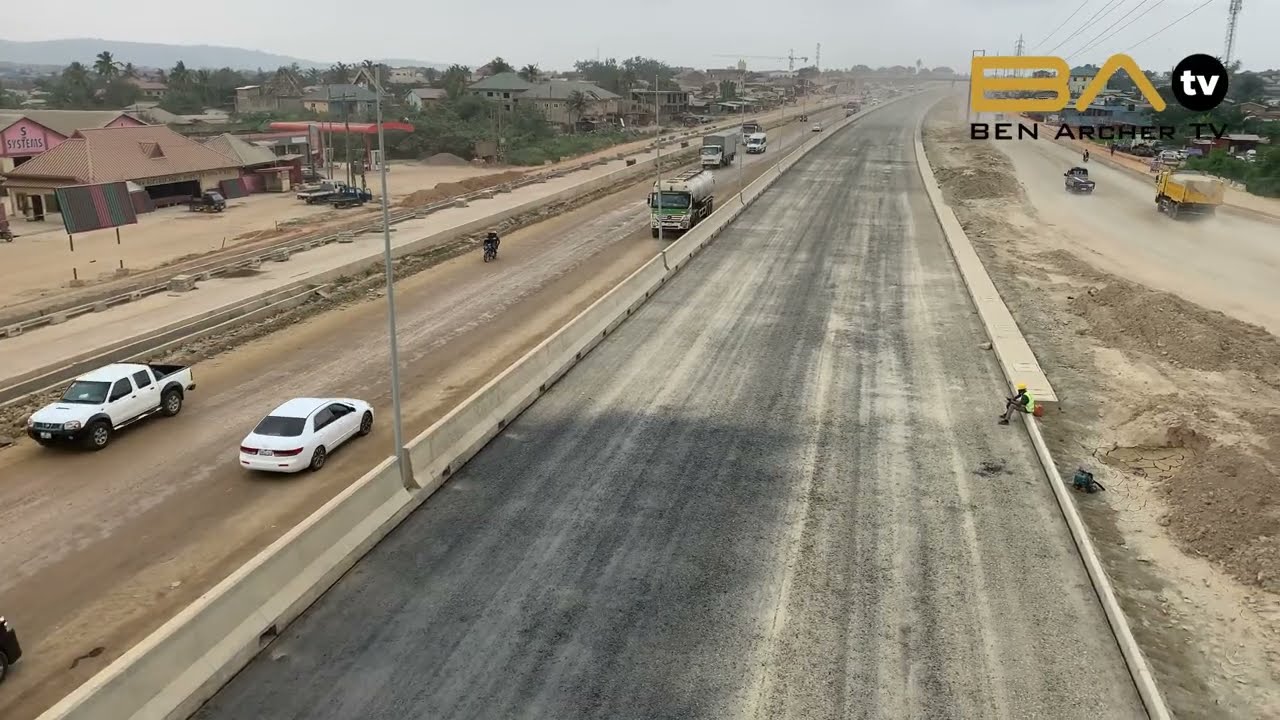 The Huge Transformation Of The Ofankor Nsawam Road Project In Less Than A Month. 