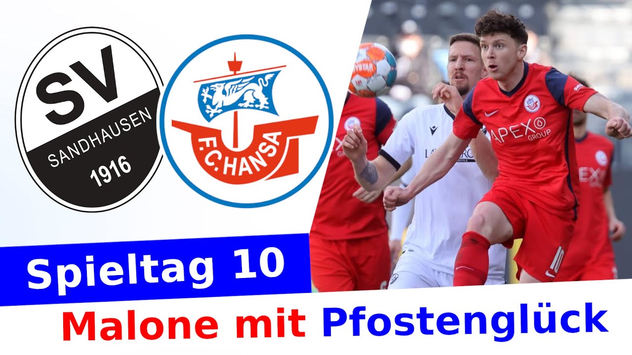 Malone&acute;s Flugkopfball gegen Sandhausen | | Rostocker Fankurve