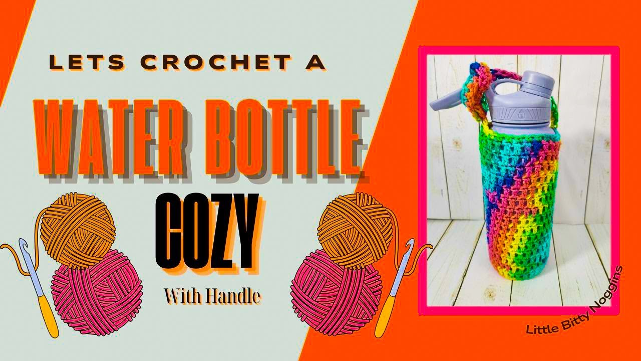 Let's Crochet an Easy Water Bottle Carrier Step By Step Tutorial!