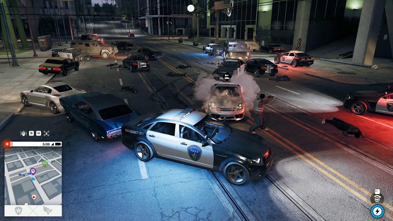 [Watch Dogs 2] Huge Gang & Police War in San Francisco