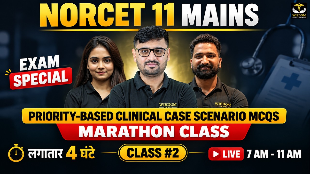 AIIMS NORCET 11 Mains Preparation | Priority Clinical Case-Based MCQs | NORCET 11 Mains Class 02
