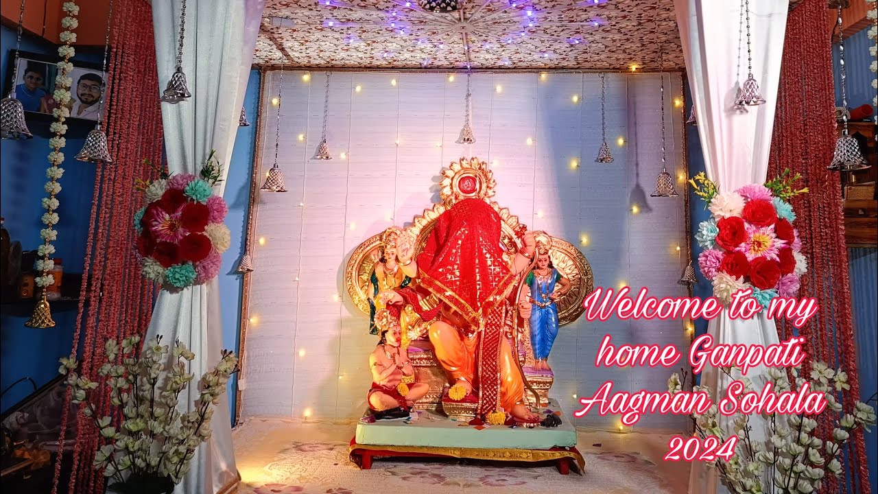 My Home Ganpati Aagman Sohala 2024 . Ganpati bappa morya 🌺🙏🌼