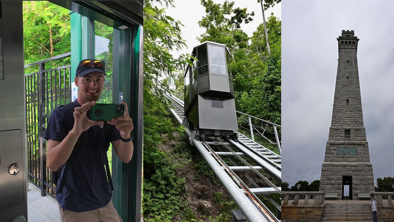 Provincetown, MA: Meeting @elevatorsofnewengland2020  at the Pilgrim Monument incline elevator.