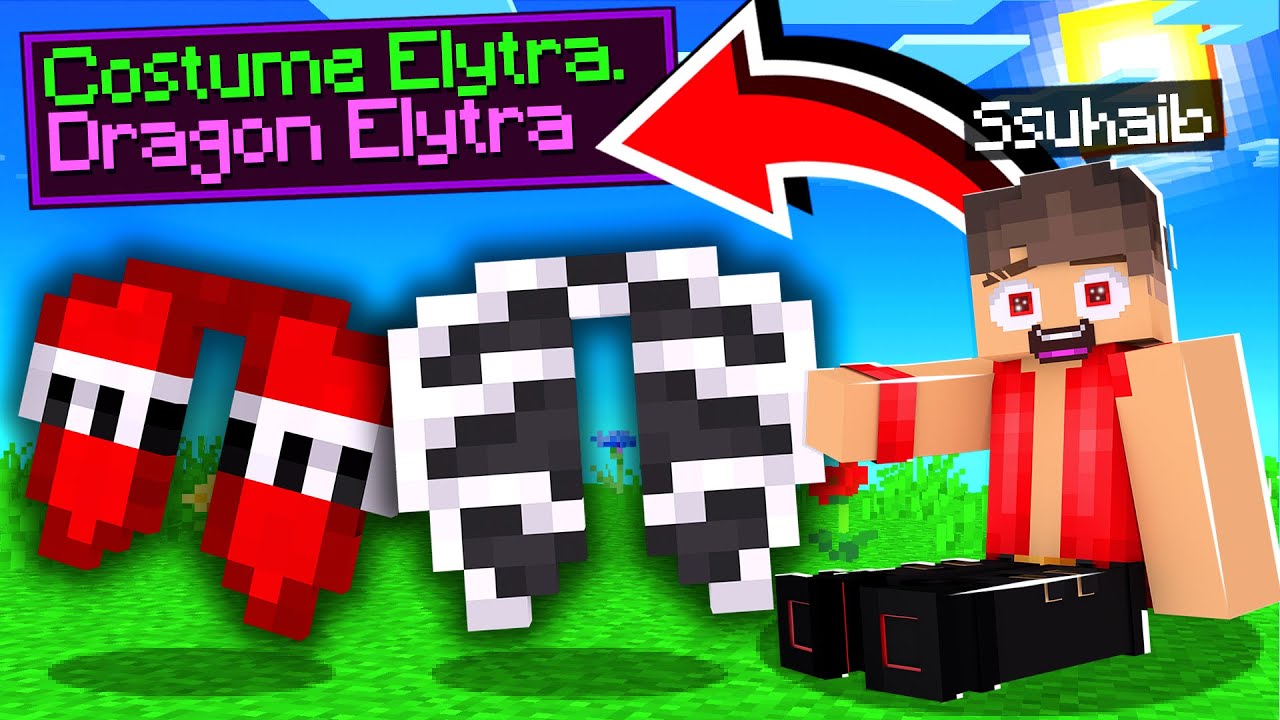 ماين كرافت صنعت اجنحه جديده و ومميزه!🔥 (اجنحة التنين!)😱 - Custom Elytra