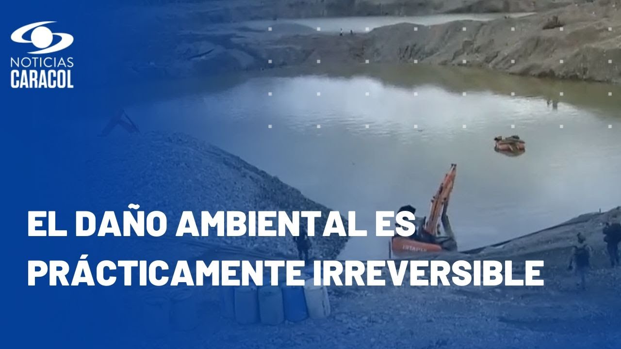 Destruyen máquinas y motores usados en minería ilegal en Cauca: 