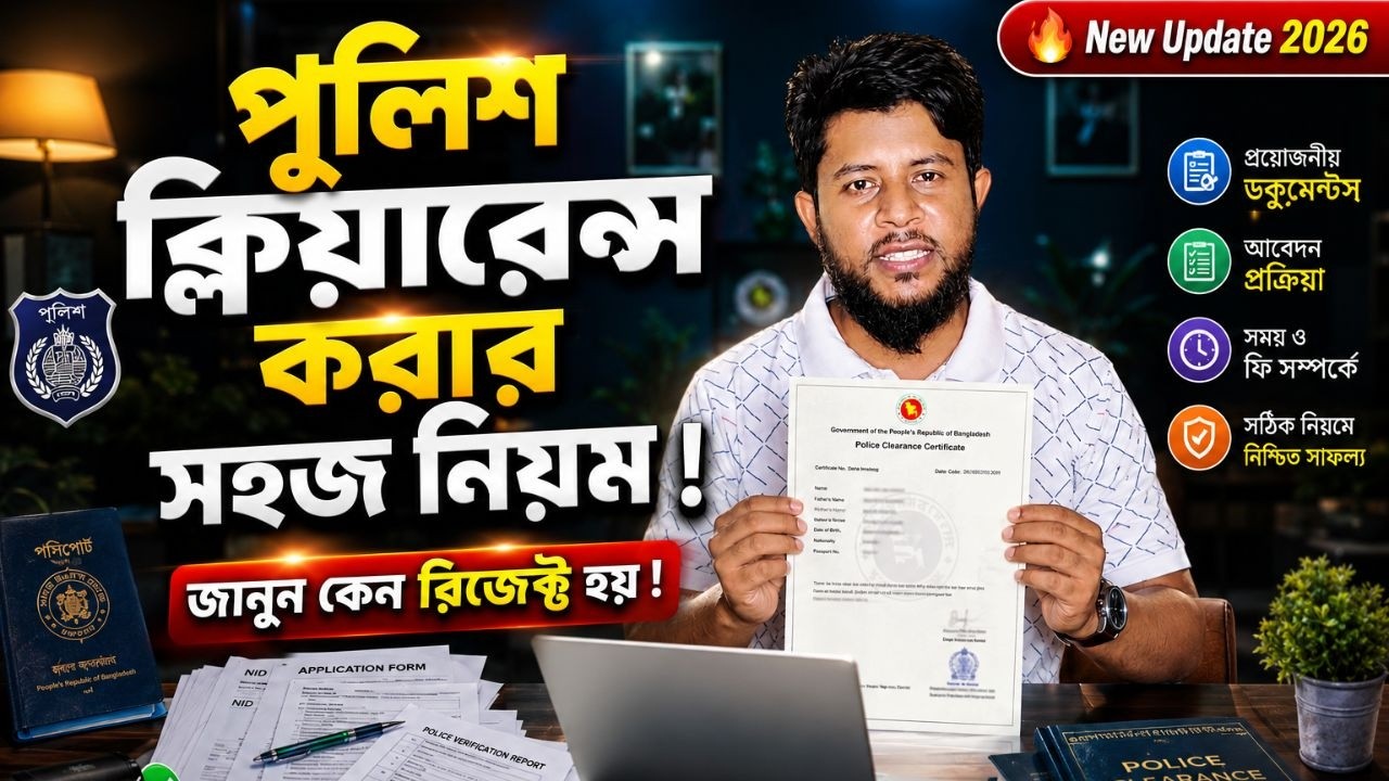 🔥 Police clearance online application 2026 | পুলিশ ক্লিয়ারেন্স সার্টিফিকেট করার সহজ নিয়ম