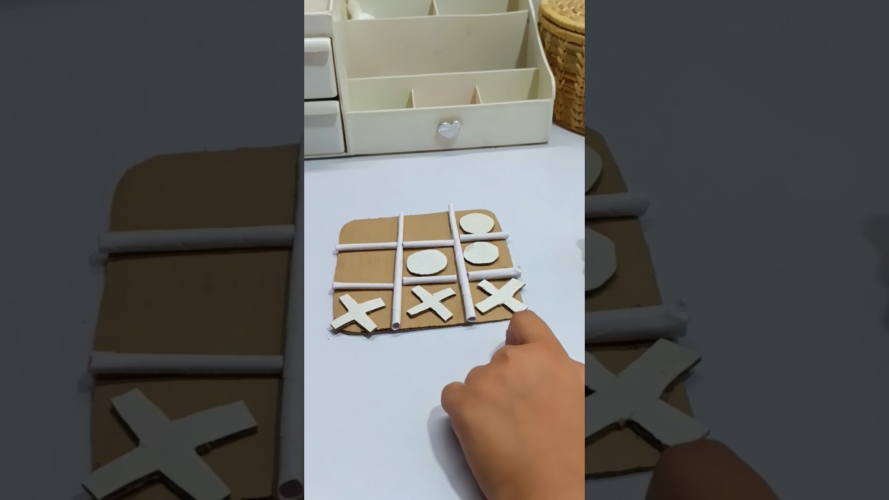 Mini Game X and O #diy #games #subscribe #handmade game #shortvideo #XandO #craft simna khan short
