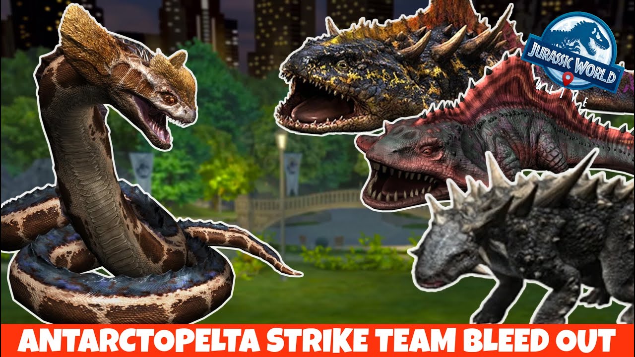 Bleeding Out the Antarctopelta Strike Team | Jurassic World Alive 2.20