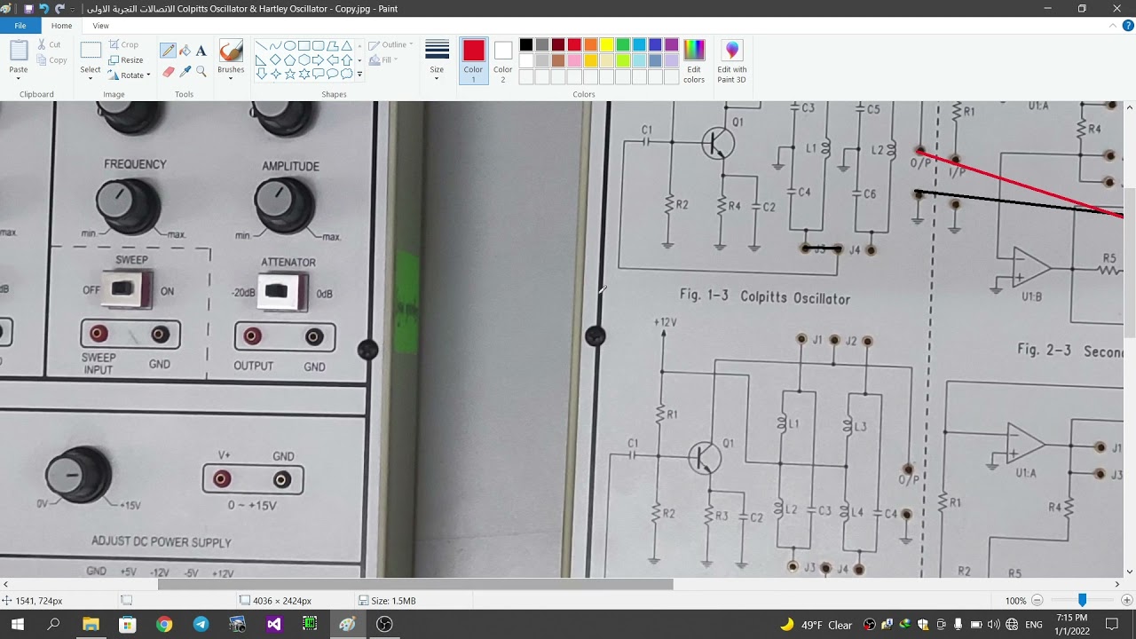 الاتصالات التجربة الاولى Colpitts Oscillator & Hartley Oscillator