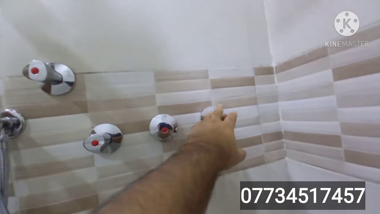 ٧٥/ الشكل النهائي للدوش الدفن و تشطيب حمام
