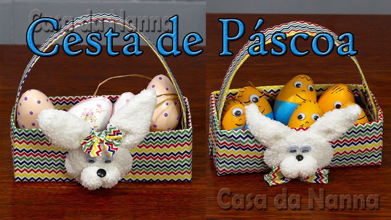 Como fazer Cesta de Páscoa usando caixa de leite. Diy artesanato.