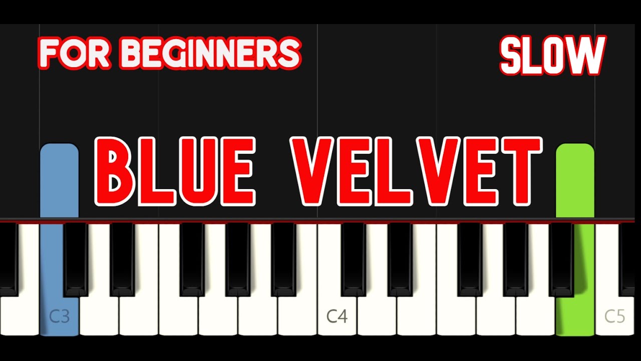 BLUE VELVET [ HD ] - BOBBY VINTON | EASY PIANO