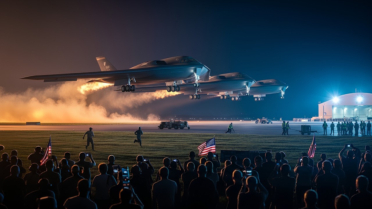 Iran Shocked! US Pilot Flies B-2 Bomber in the Middle of the Night