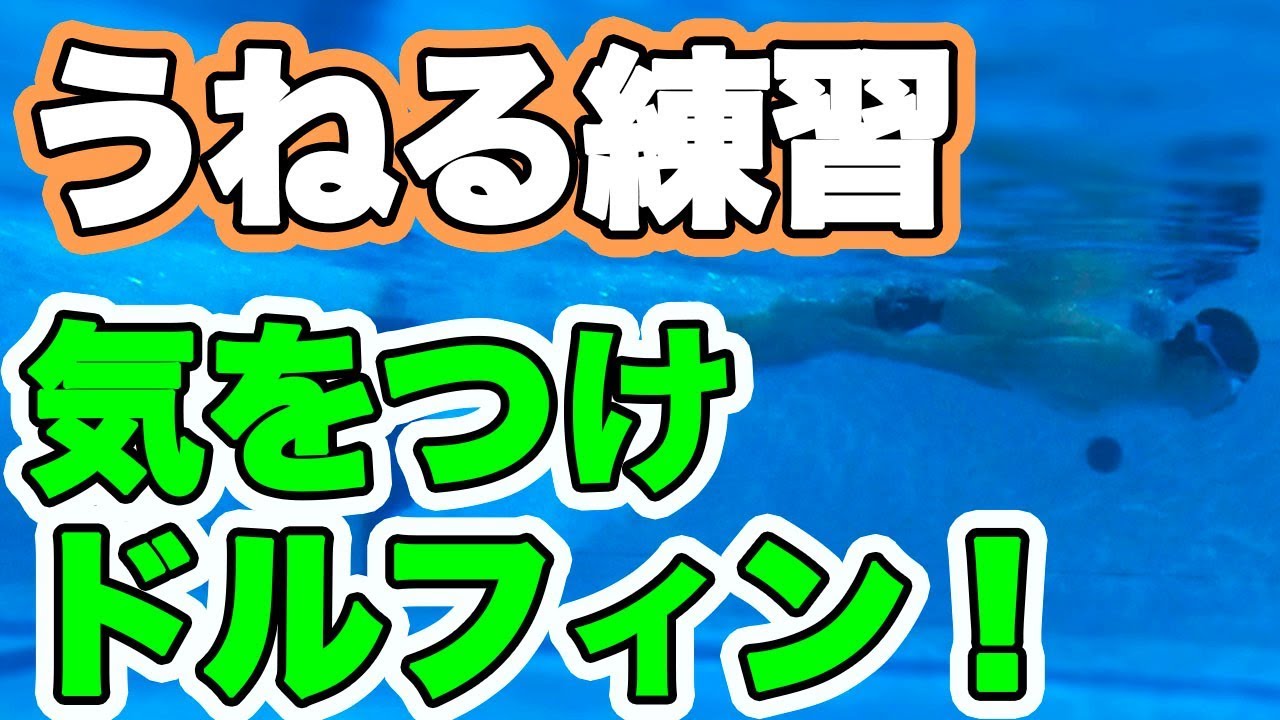 【ドルフィンキック】バタフライの基礎【うねり】を習得する為のドリル練習