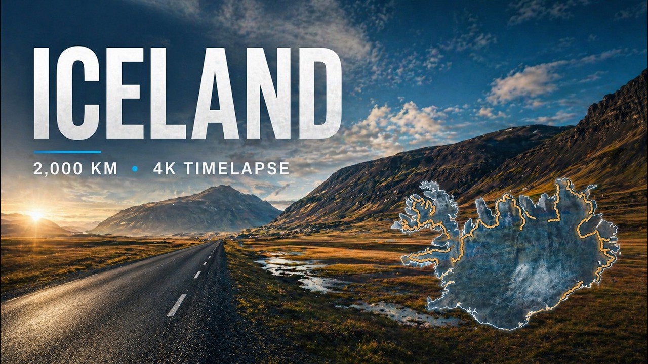 2,000 km Around Iceland: Ring Road + Westfjords | 4K Timelapse