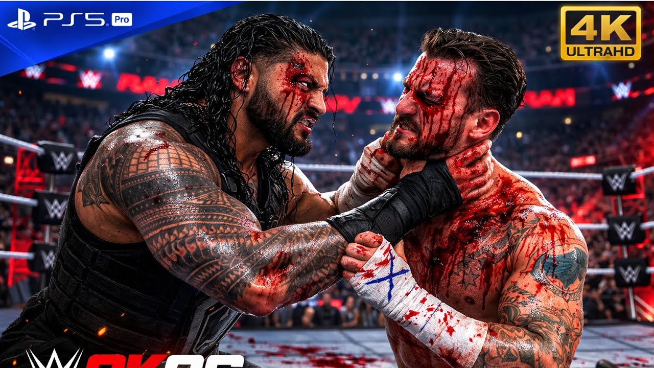WWE 2K26 - Roman Reigns vs. CM Punk (c) - WWE World Heavyweight Championship at WrestleMania 42 | 4K